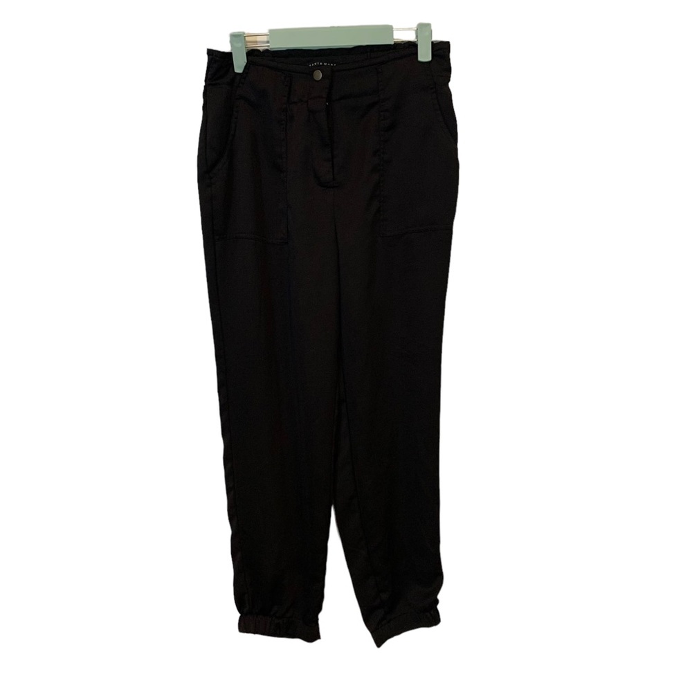 Haute Monde Black Womens Dress Shiny Joggers Womens Size Medium